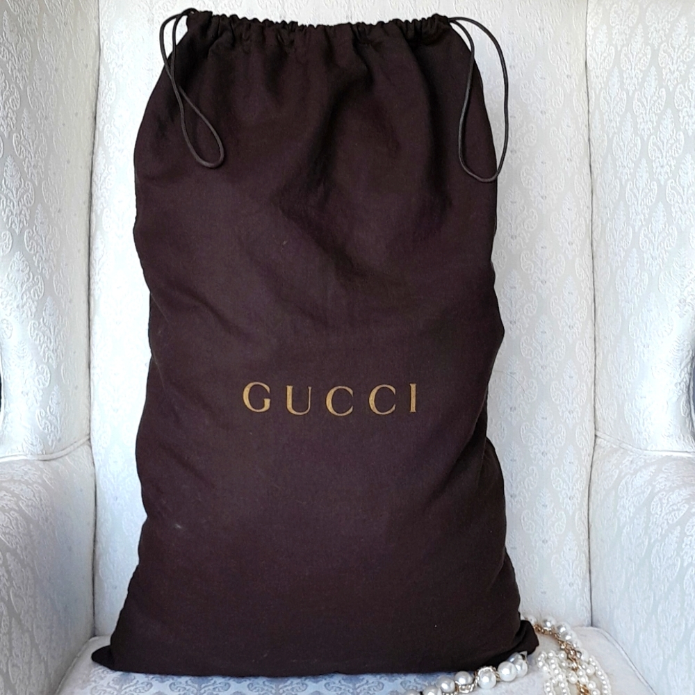 Authentic Brown Gucci Drawstring Dust Bag! - image 1